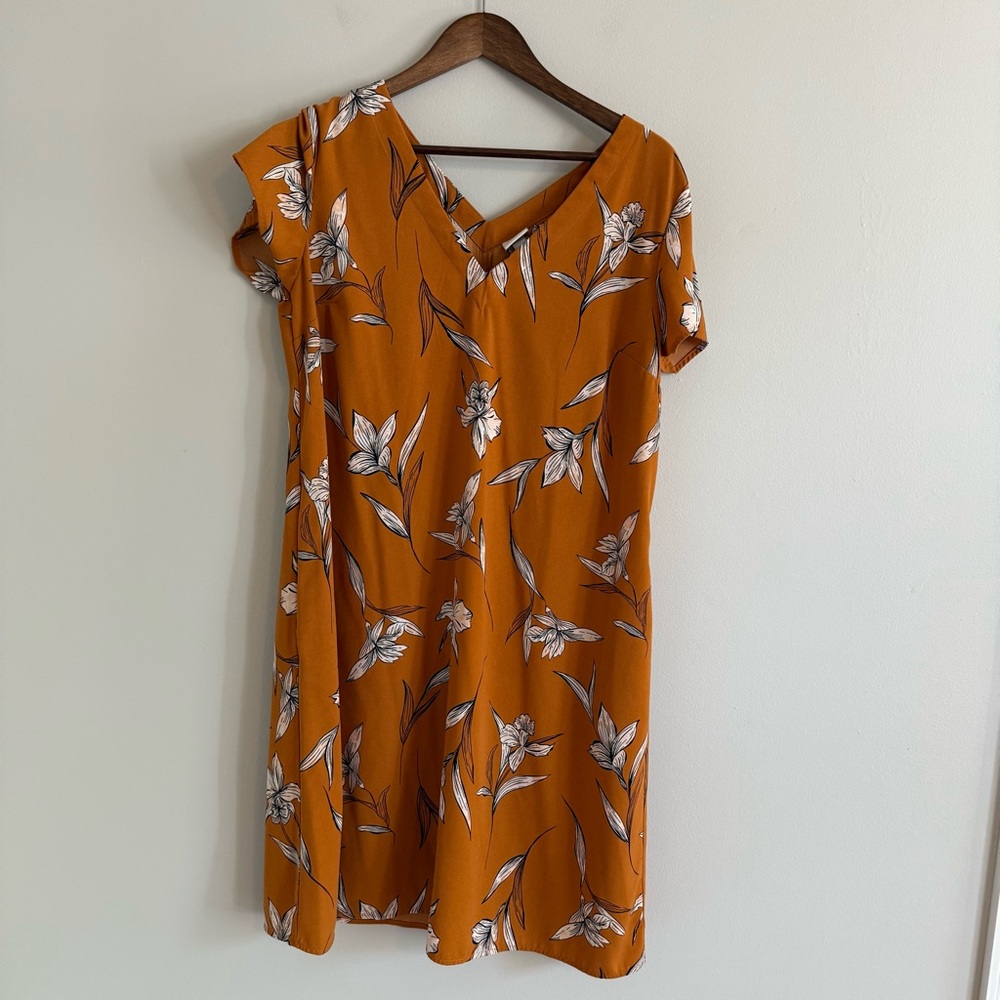 A New Day Yellow Floral Mini Dress - Picture 2 of 6